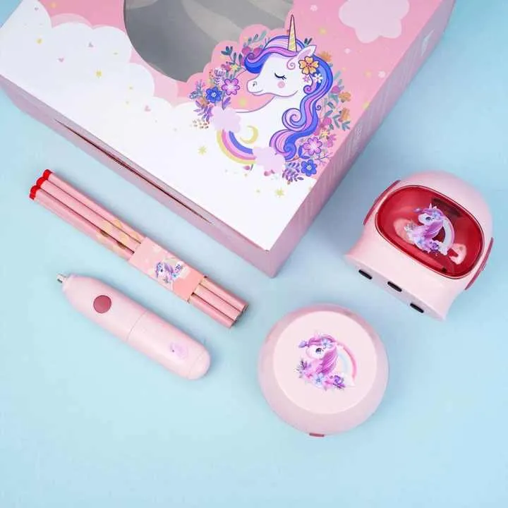 مستلزمات مدرسية فنية للأطفال مجموعة أدوات . Kids Art School Supplies Stationery Set Electric Pencil