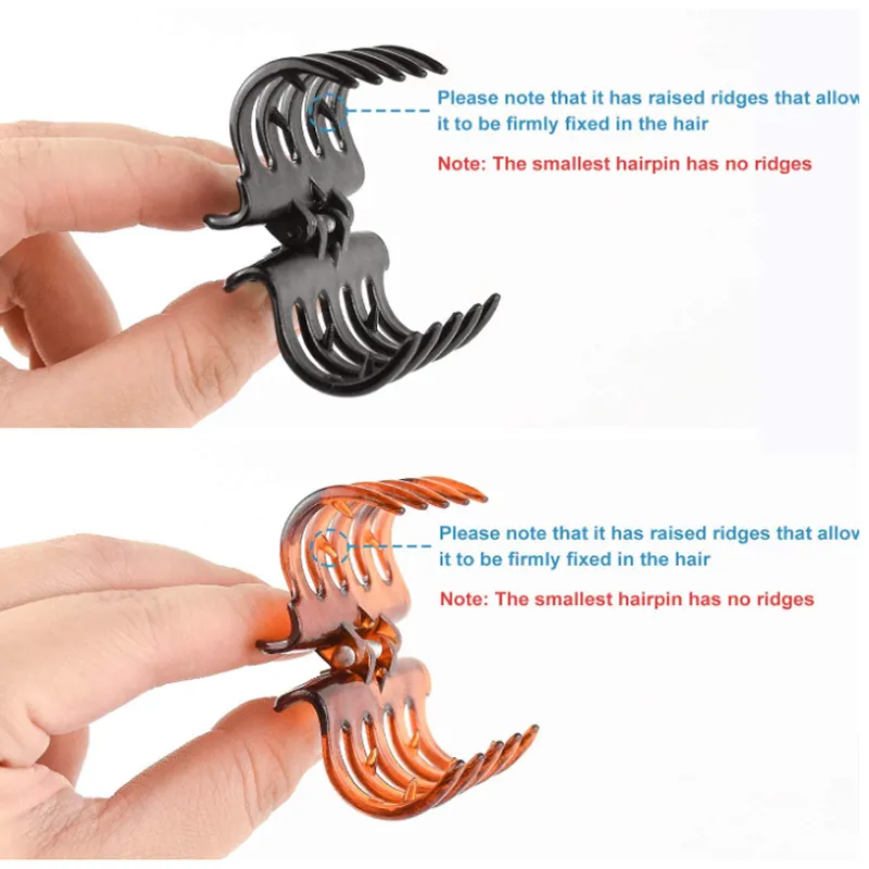 12-Piece Women'S Classic Claw Hair Clips