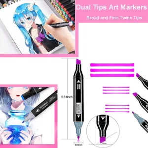 120 Pieces Double Head Alcohol Oil Color Art Marker Gc-13