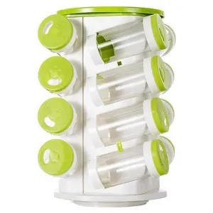 16-In-1 Rotating Spice Rack With Cutlery Holder