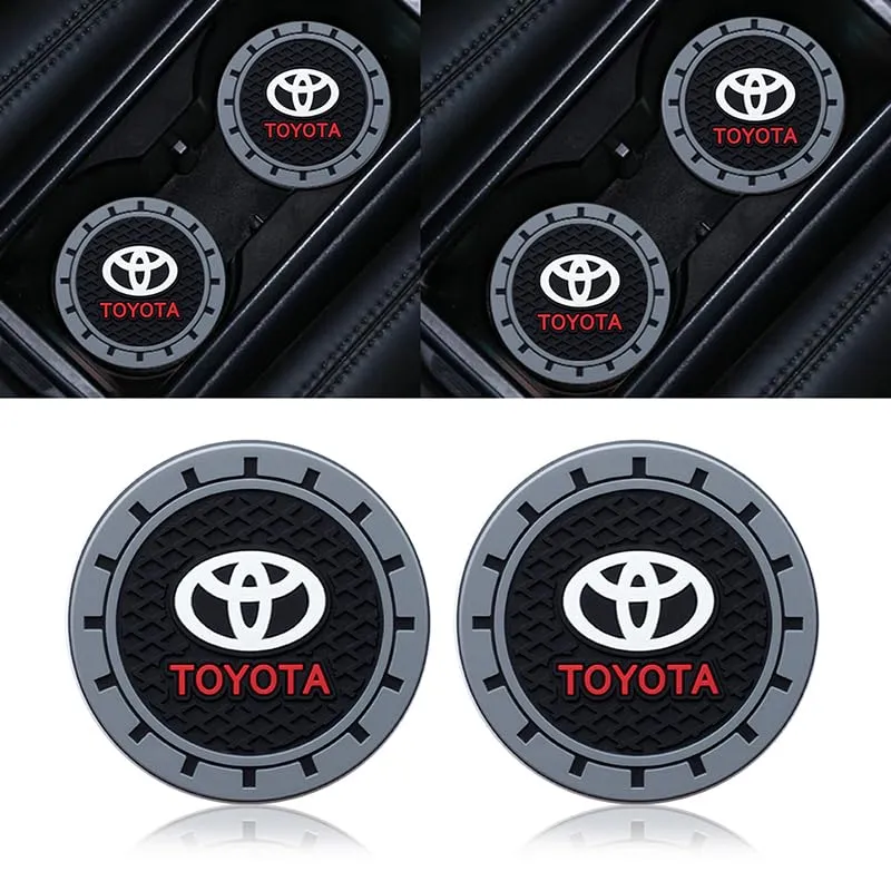 2 Pieces Silicone Non-Slip Car Cup Holder Coasters Suit for Toyota 2018-2021 Camry RAV4 Highlander Avalon C-HR Prius Corolla GT86 Car Interior Accessories (2.75 Inch)