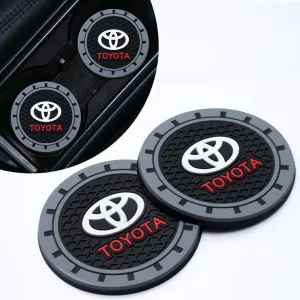 2 Pieces Silicone Non-Slip Car Cup Holder Coasters Suit for Toyota 2018-2021 Camry RAV4 Highlander Avalon C-HR Prius Corolla GT86 Car Interior Accessories (2.75 Inch)