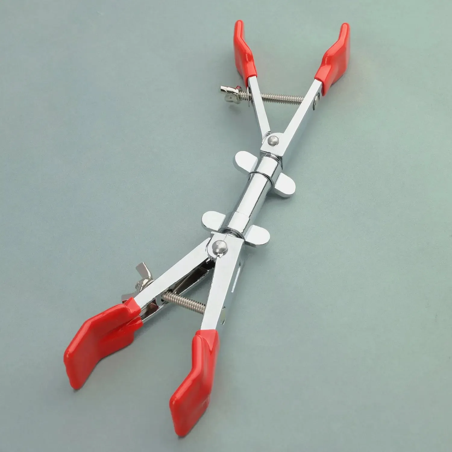 2 Prong Swivel Clamp, Dual Head and Dual Adjust, 360 Degree Swivel