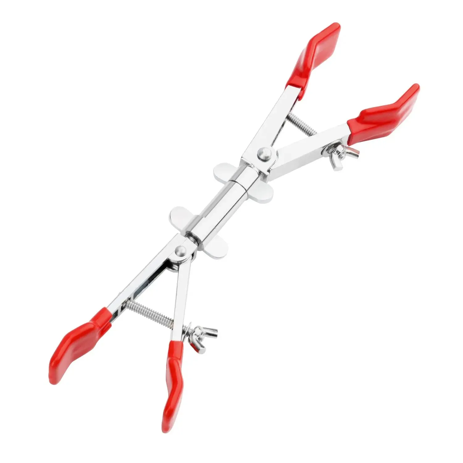 2 Prong Swivel Clamp, Dual Head and Dual Adjust, 360 Degree Swivel