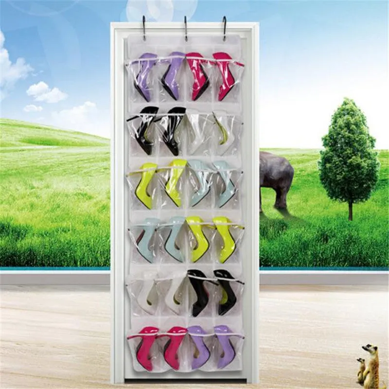 24-Pocket Over The Door Shoe Organizer
