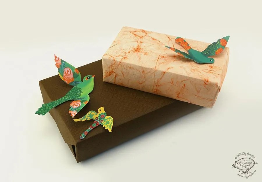 3 Packs of 24 Decorative Paper Birds - 72 Birds