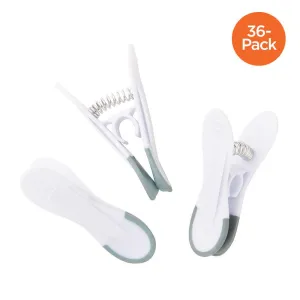 36-Pack Soft Touch Grip Clips