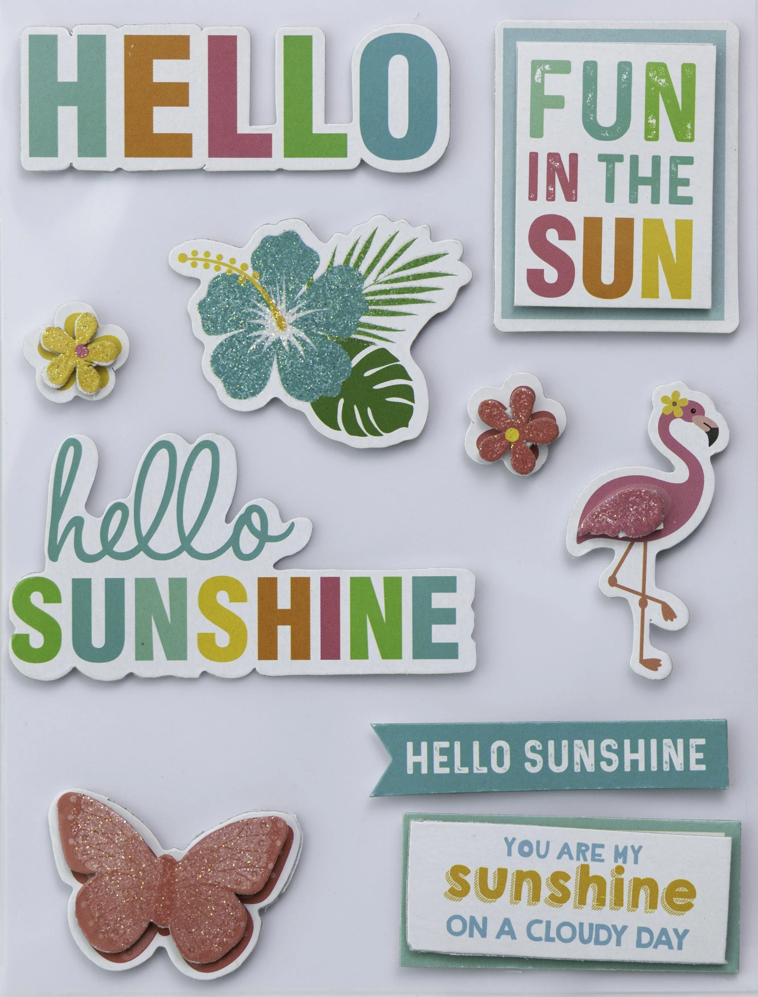3D Embellishment 10/Pkg - Fun In The Sun
