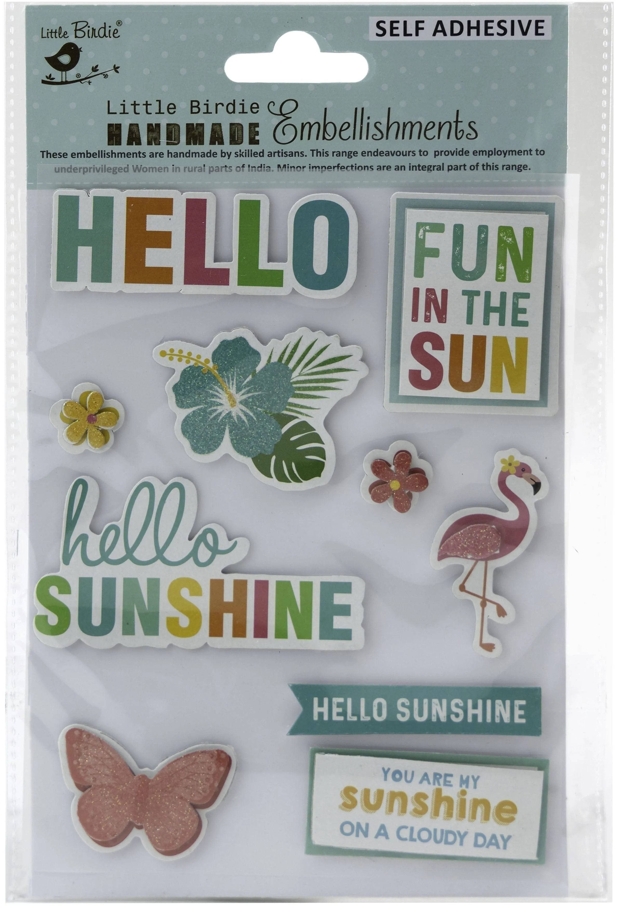 3D Embellishment 10/Pkg - Fun In The Sun