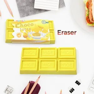 4343 Chocolate Shaped Erasers Soft Pencil Erasers Supplies for Office School Students Drawing Writing Classroom Rewards for Return Gift, Birthday Party, School Prize