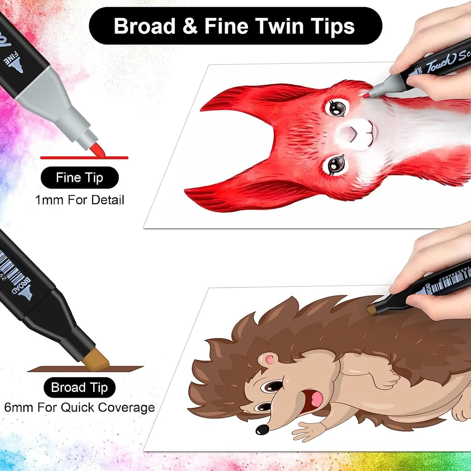 48-Pcs Art Sketch Drawing Twin Marker Painting Pen Set Gc-7