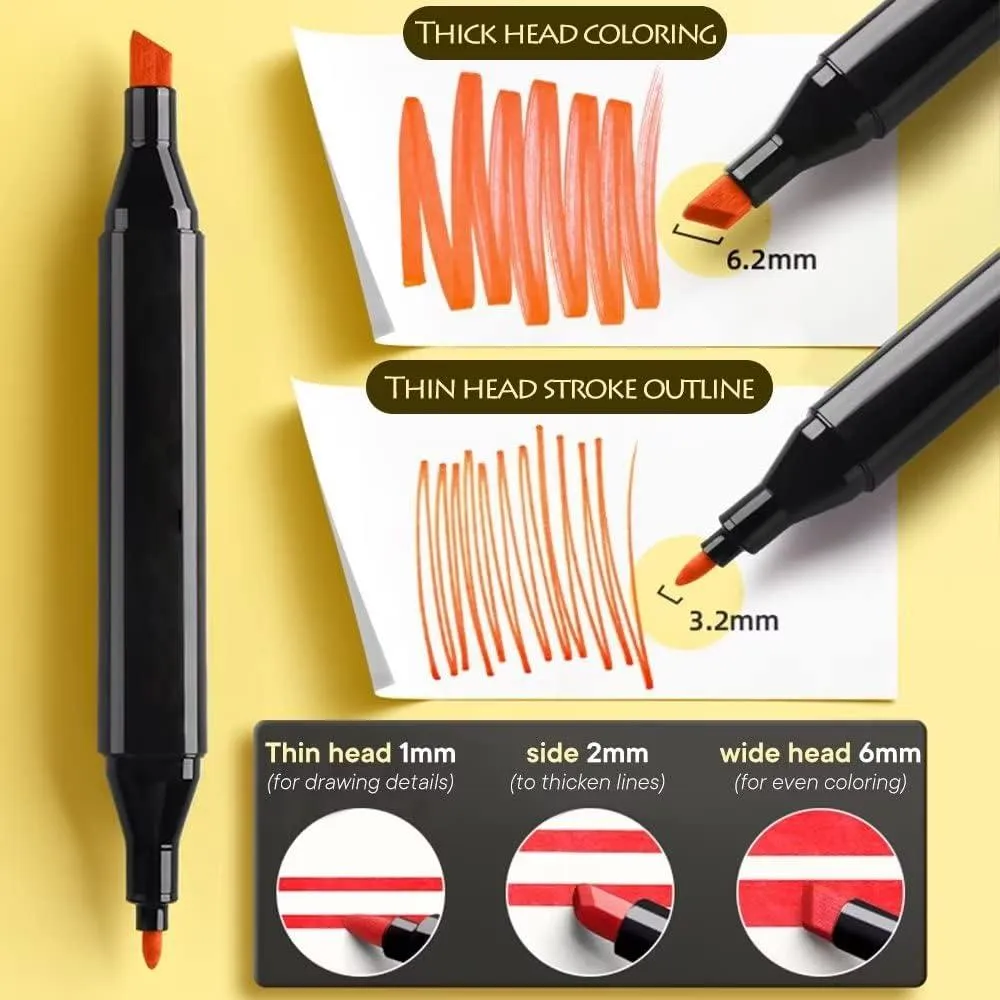 48-Pcs Art Sketch Drawing Twin Marker Painting Pen Set Gc-7
