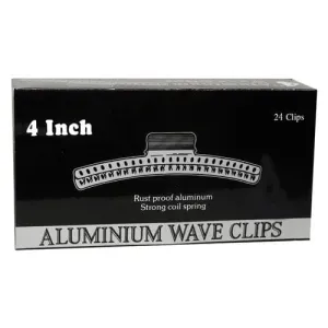 4" Aluminium wave Clips Silver