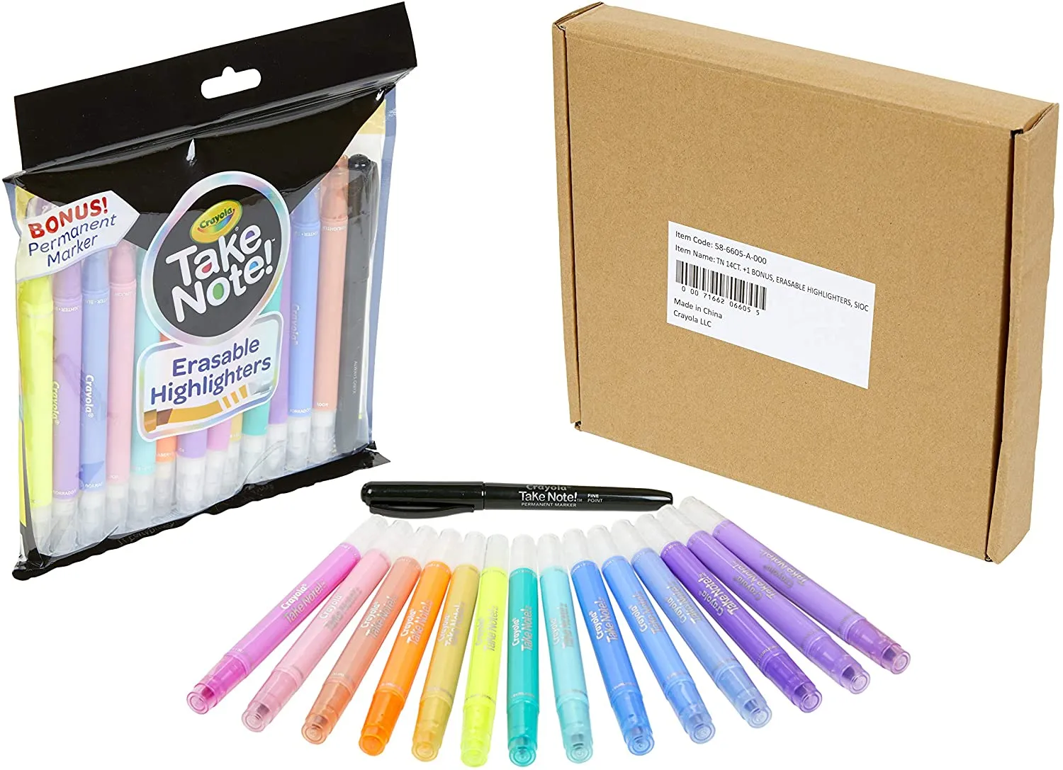 6 ct. Take Note! Erasable Highlighters