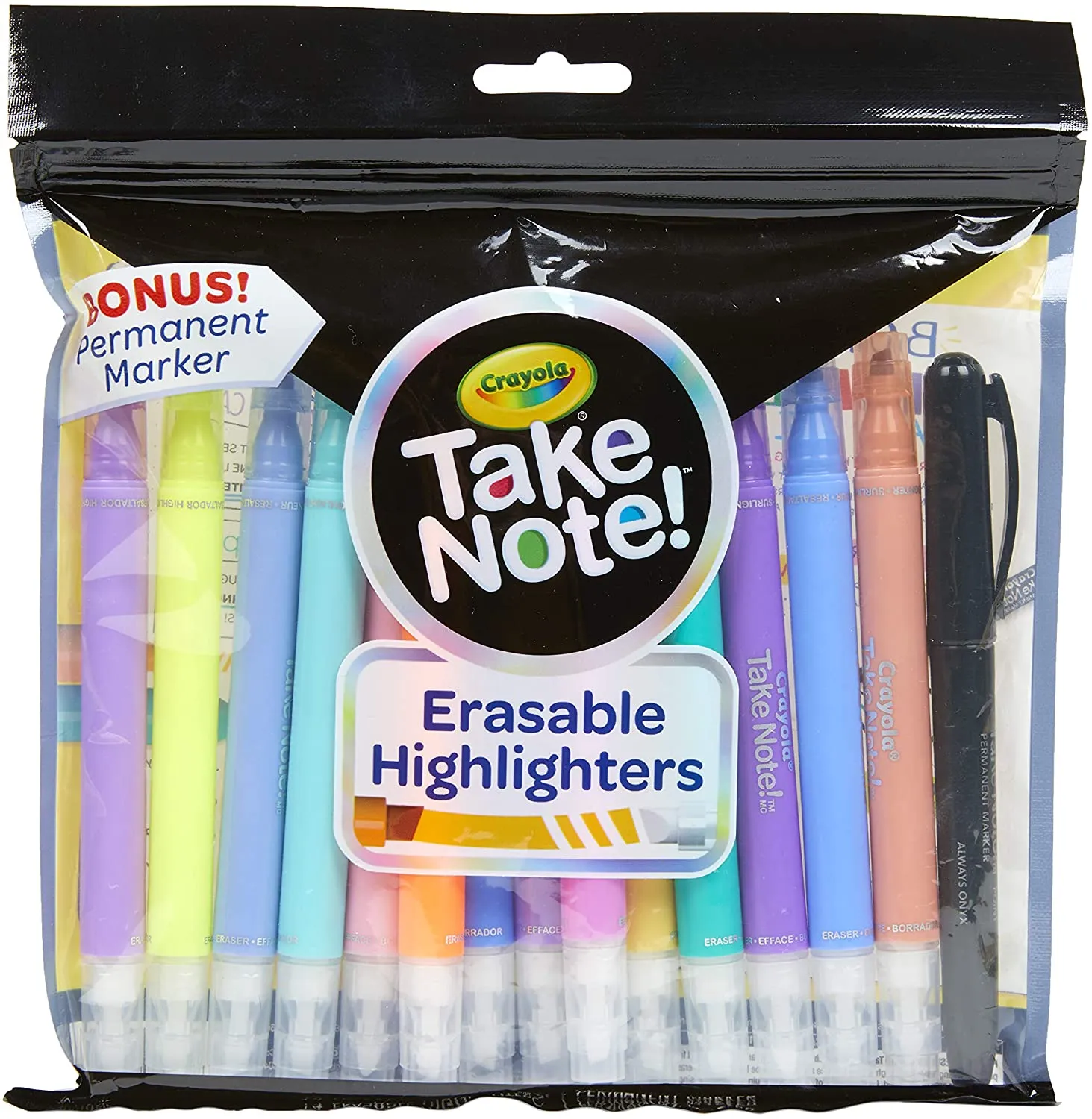 6 ct. Take Note! Erasable Highlighters