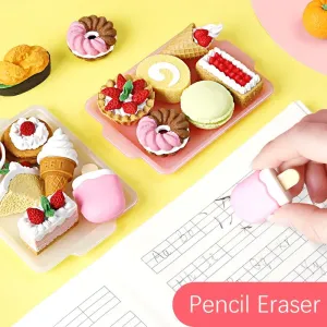 6 PIECES PACK FOOD ERASER