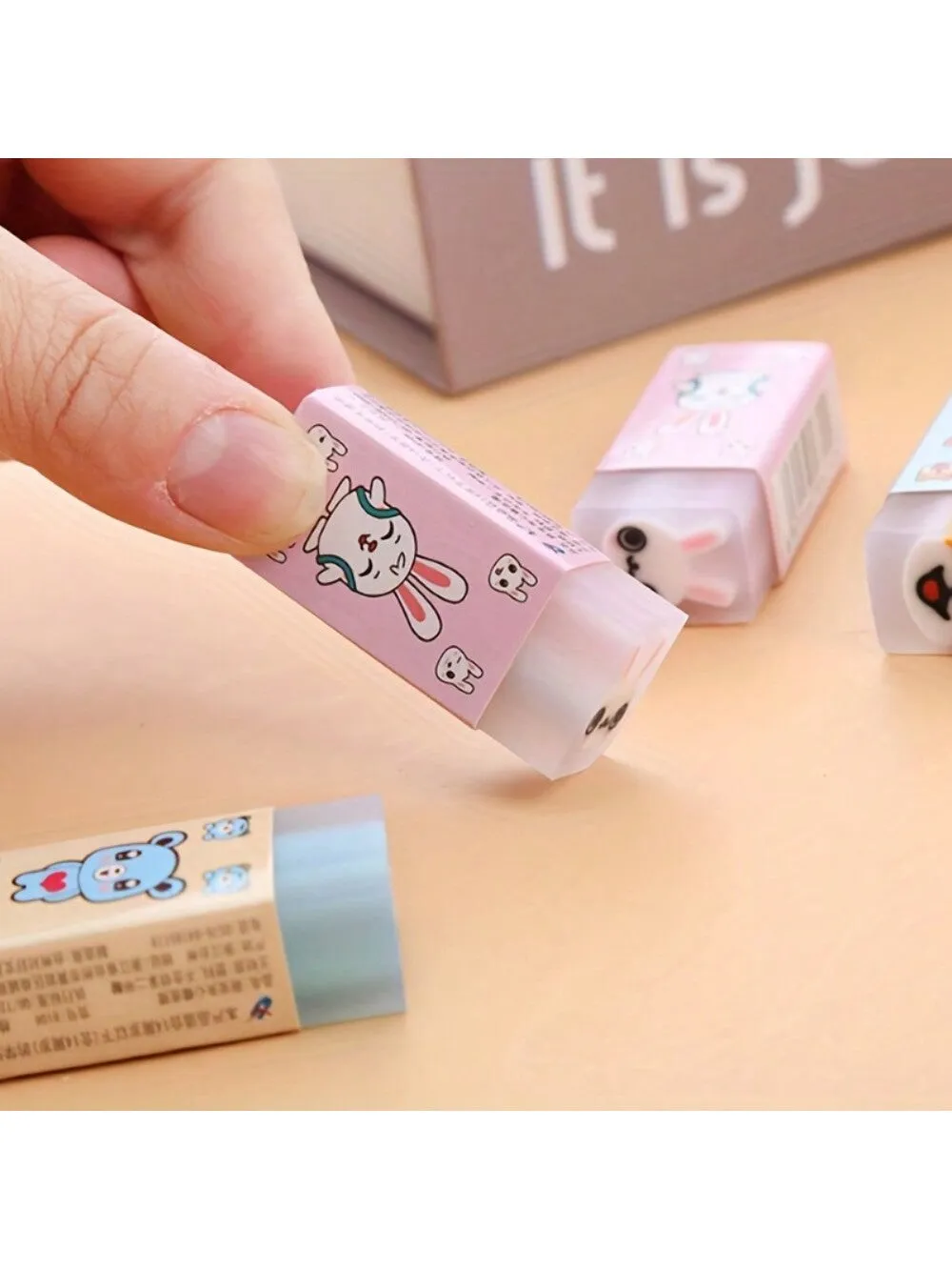 6pcs Animal Erasers For Kids, Cute Desk Pets For Classroom, Fun Back To School Gifts Supplies, Classroom Rewards Prizes, Treasure Box For Students