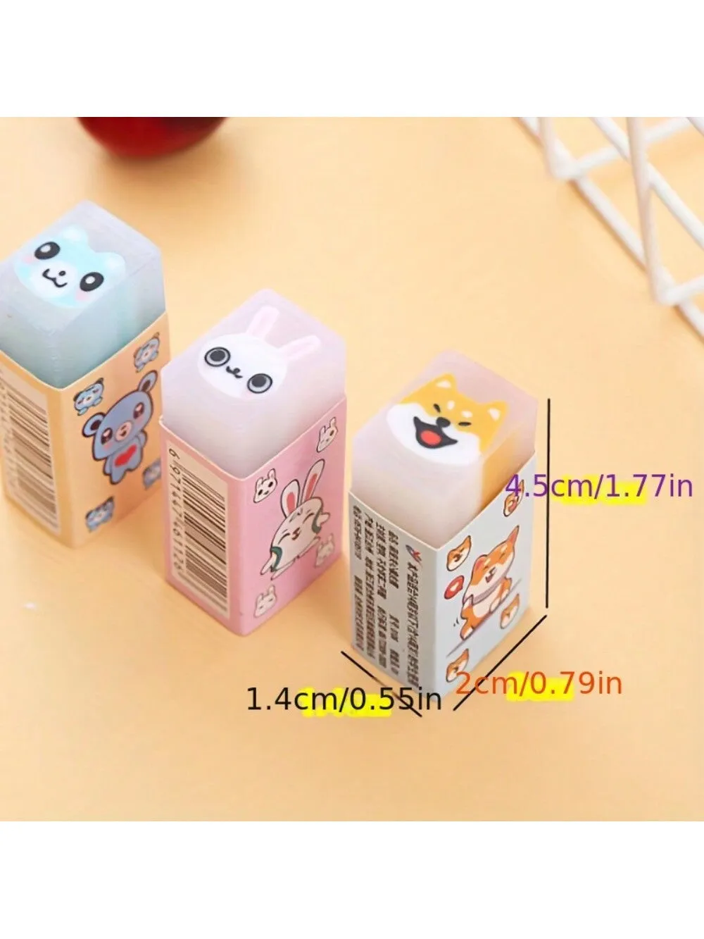 6pcs Animal Erasers For Kids, Cute Desk Pets For Classroom, Fun Back To School Gifts Supplies, Classroom Rewards Prizes, Treasure Box For Students