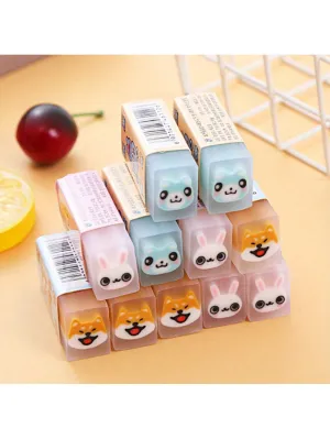 6pcs Animal Erasers For Kids, Cute Desk Pets For Classroom, Fun Back To School Gifts Supplies, Classroom Rewards Prizes, Treasure Box For Students