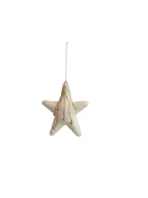 6"H HANDMADE ACRYLIC & WOOL FELT STAR ORNEMENT