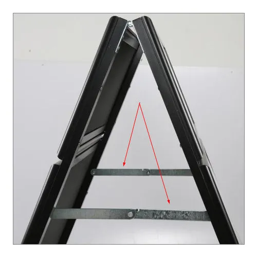 A-Board Dry Erase Whiteboard with Header Sidewalk Sign Holders