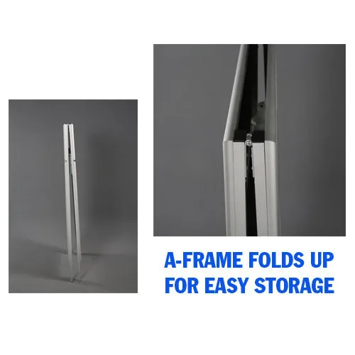 A-Board Dry Erase Whiteboard with Header Sidewalk Sign Holders