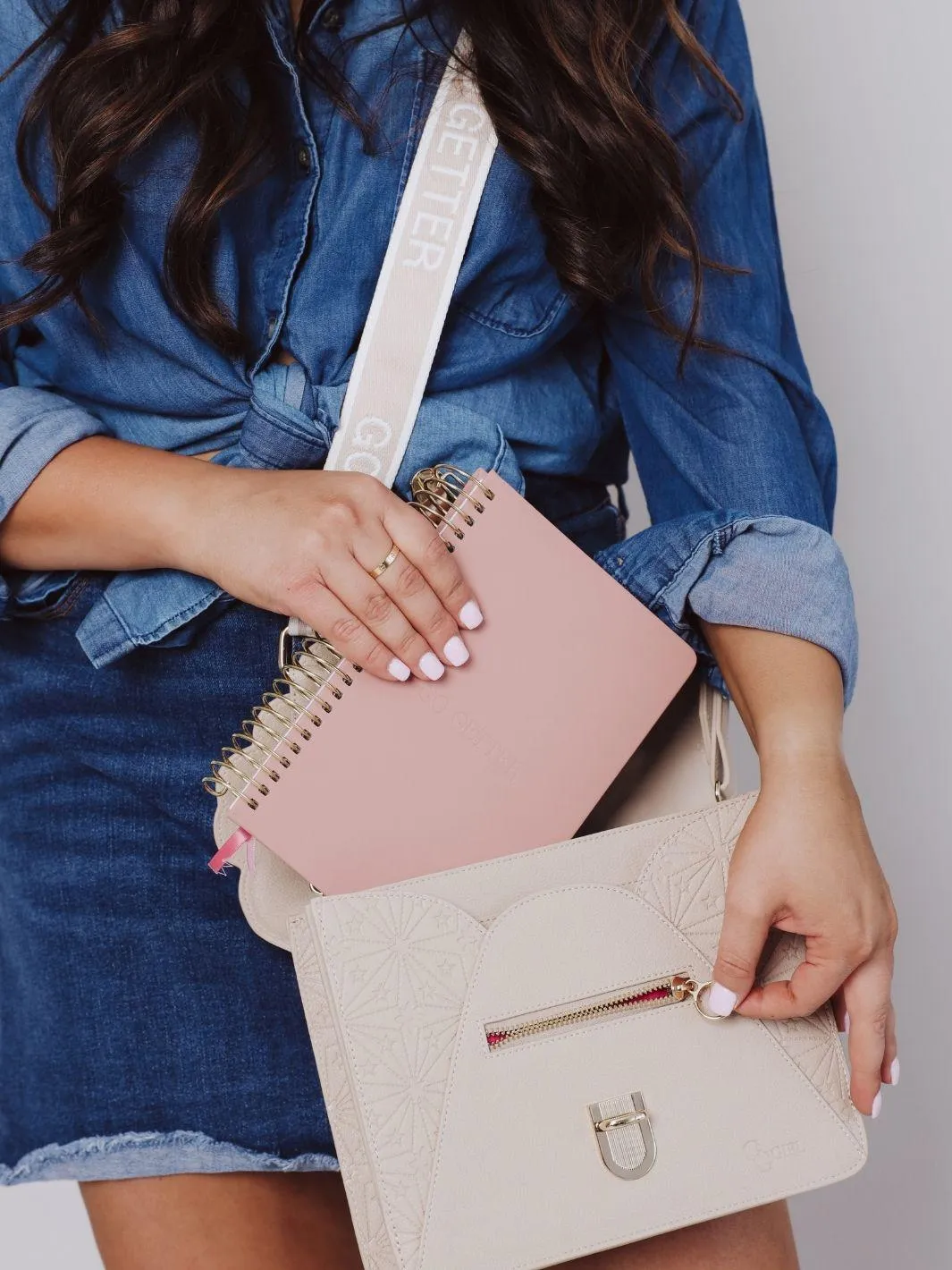 A5 Luxury Neutral Wire Lined Journal - Primrose