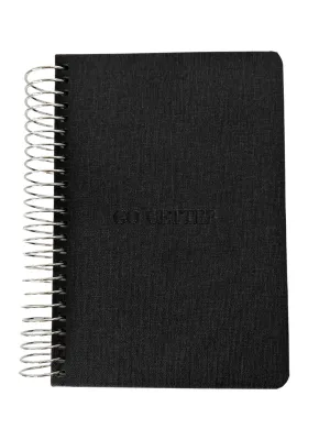 A5 Premium Neutral Wire Lined Journal - Black Dusk Denim