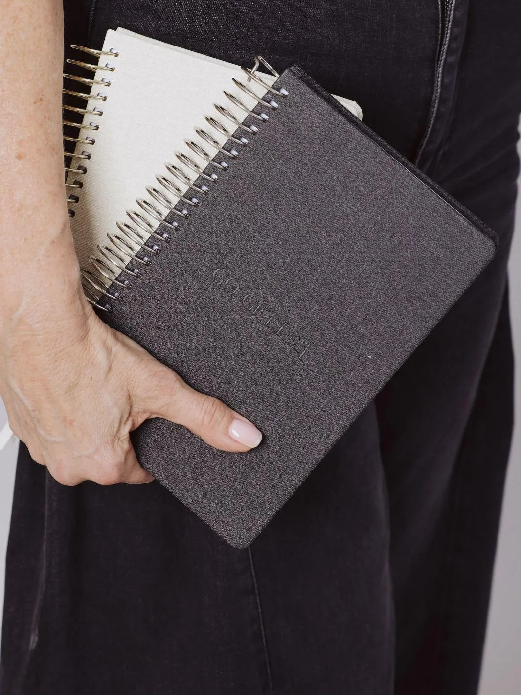 A5 Premium Neutral Wire Lined Journal - Black Dusk Denim