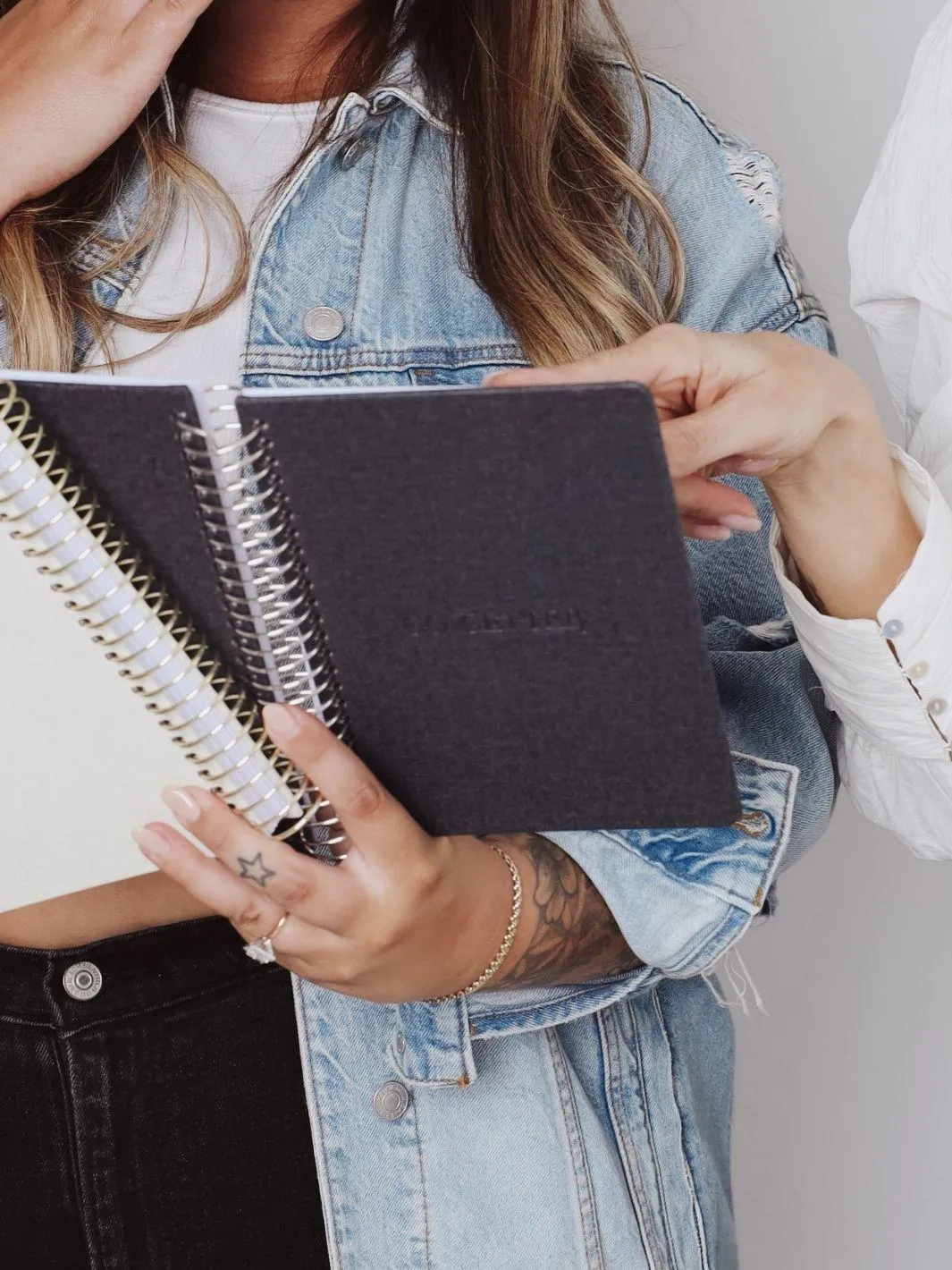 A5 Premium Neutral Wire Lined Journal - Black Dusk Denim