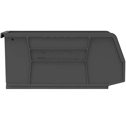 Akro-Mils 30230 AkroBins Plastic Hanging Stackable Storage Organizer Bin, 11-Inch x 5-Inch x 5-Inch, Black, 12-Pack