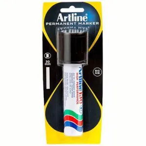 Artline 130 Permanent Marker 30Mm Chisel Nib Black Hangsell