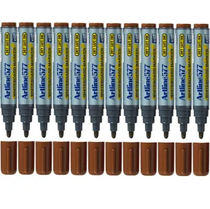 Artline 577 Whiteboard Marker 2mm Bullet Tip Brown Box 12 Bulk