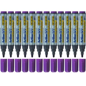 Artline 577 Whiteboard Marker 2mm Bullet Tip Purple Box 12 Bulk
