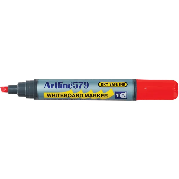 Artline 579 Whiteboard Marker 5mm Chisel Red Box 12