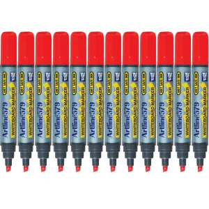 Artline 579 Whiteboard Marker 5mm Chisel Red Box 12