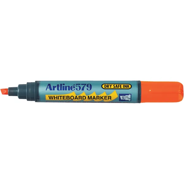 Artline 579 Whiteboard Marker 5mm Chisel Tip Orange Box 12