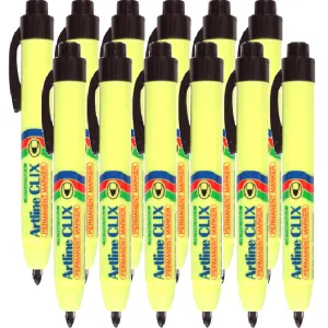 Artline 73 Clix Retractable Permanent Marker Pen 1.5mm Bullet Black Box 12