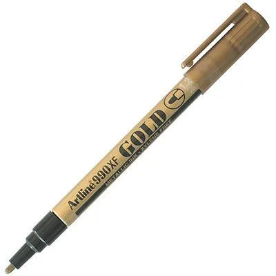 Artline 990 Metallic Permanent Marker 1.2Mm Bullet Gold Hangsell