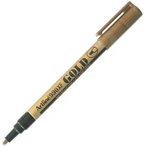 Artline 990 Metallic Permanent Marker 1.2Mm Bullet Gold Hangsell