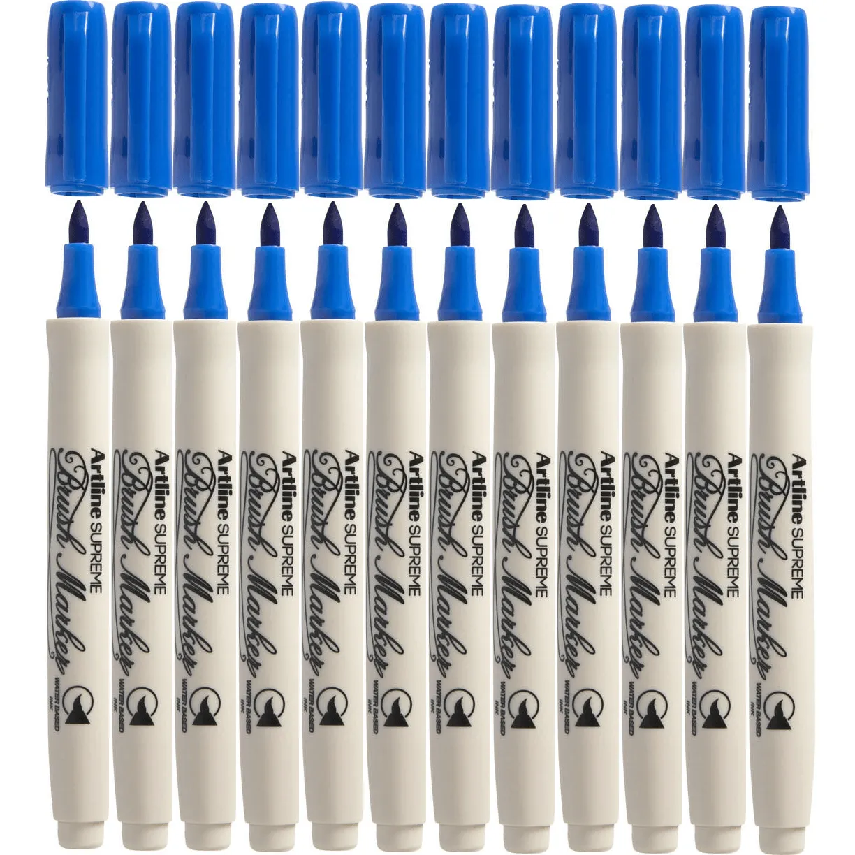 Artline Supreme Brush Marker Blue Box 12