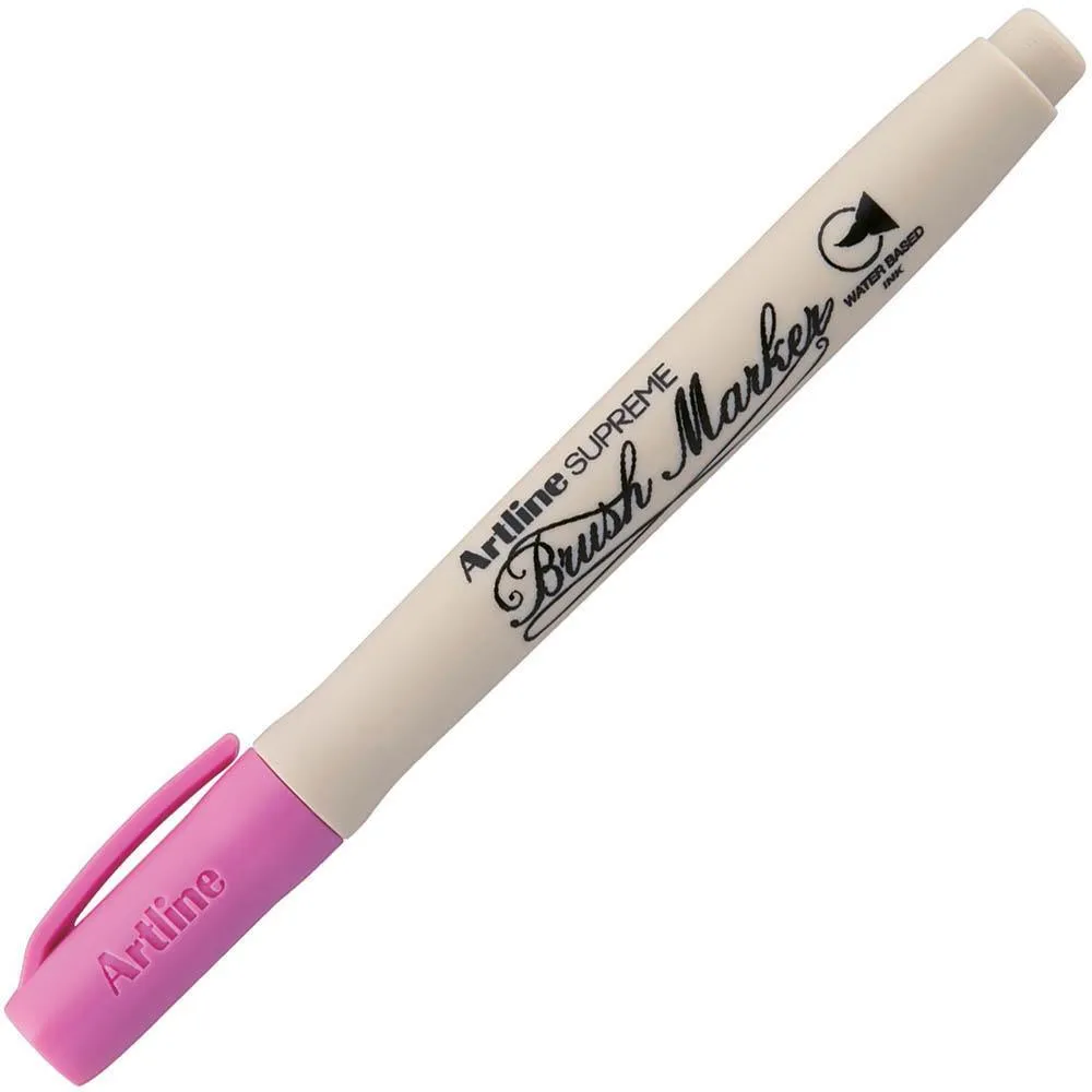 Artline Supreme Brush Marker Pink Box 12
