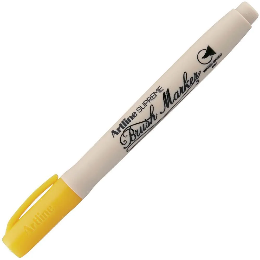 Artline Supreme Brush Marker Yellow Box 12