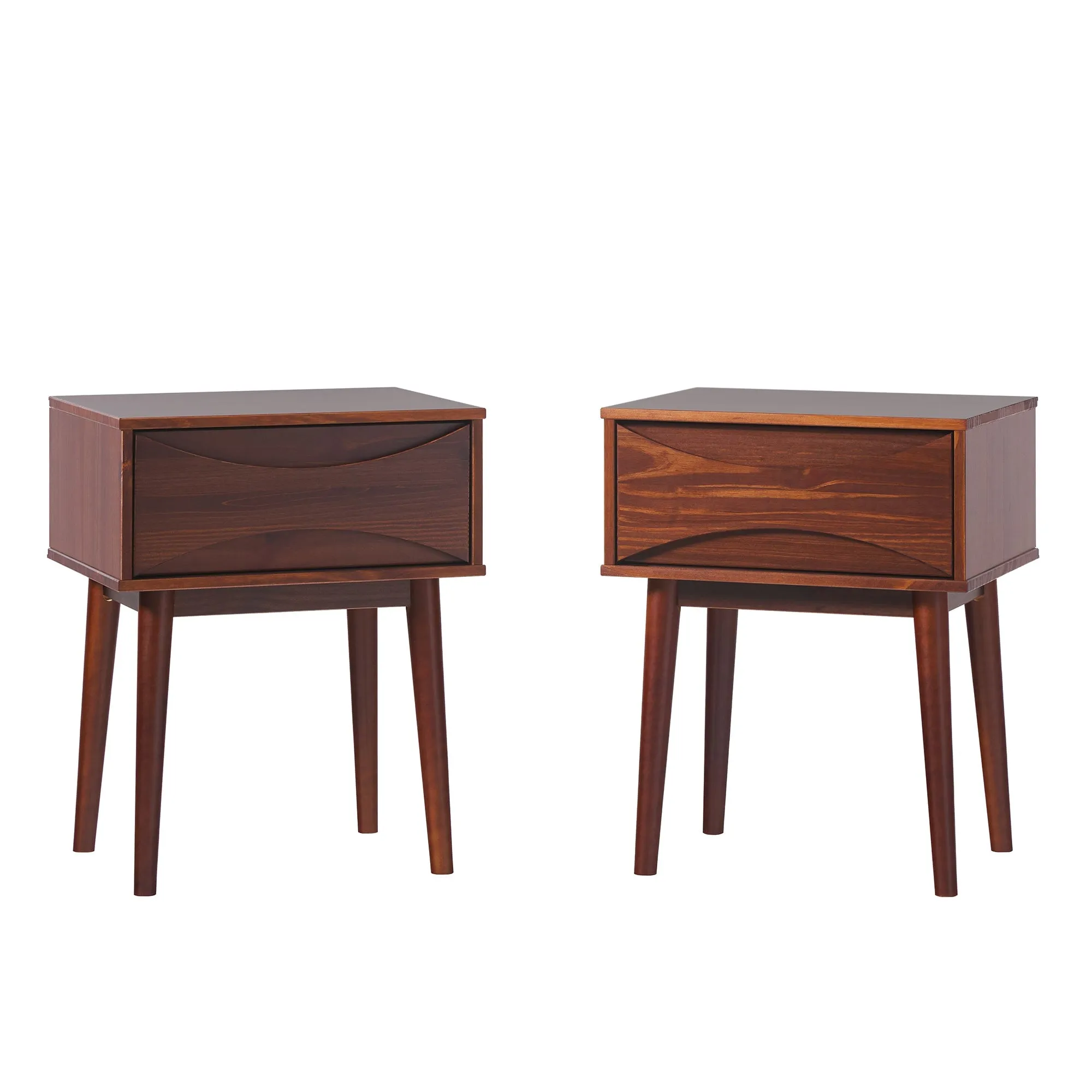 Atticus Solid Wood Mid-Century Modern Nightstand