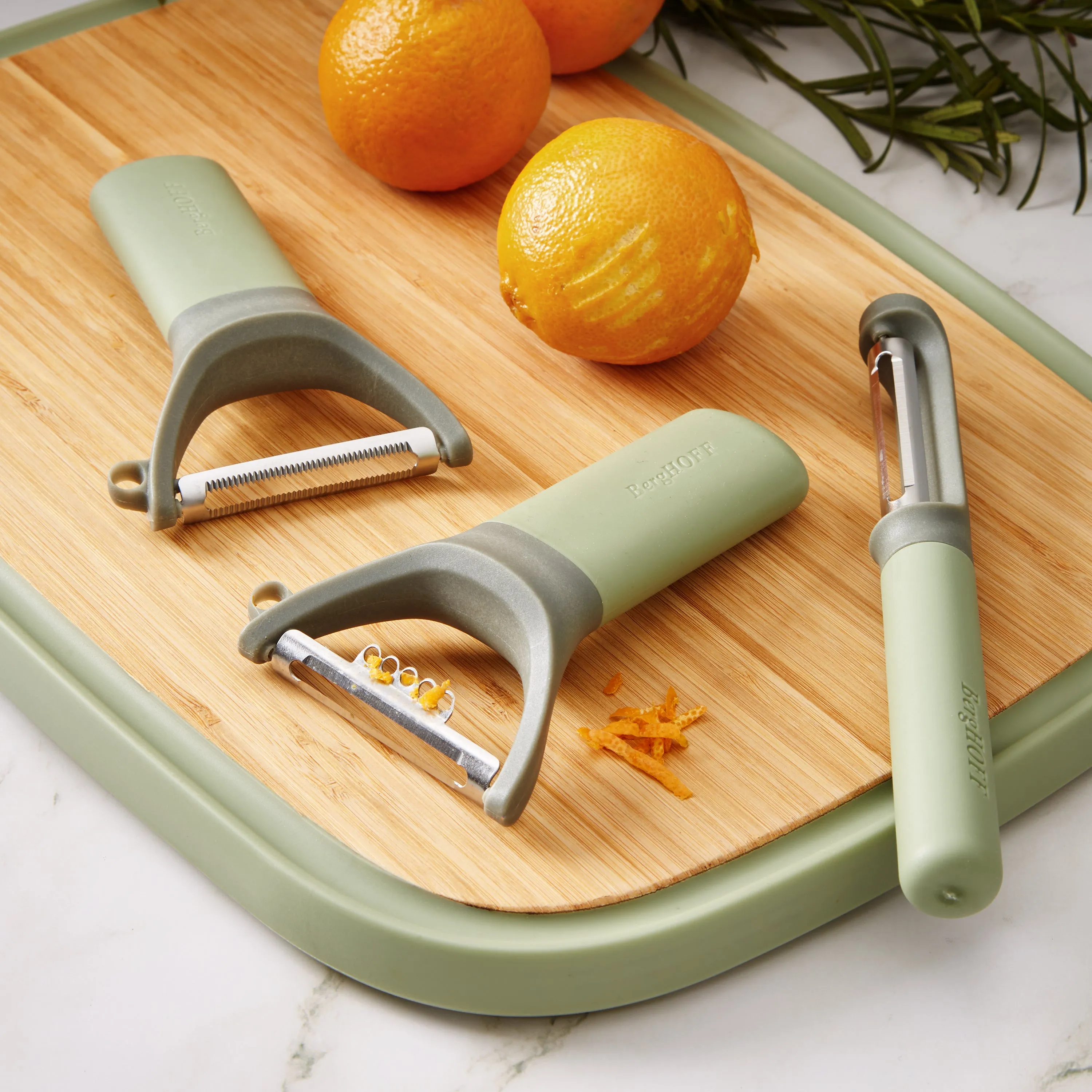 BergHOFF Balance Stainless Steel Y-Peeler with Zester 5", Recycled Material