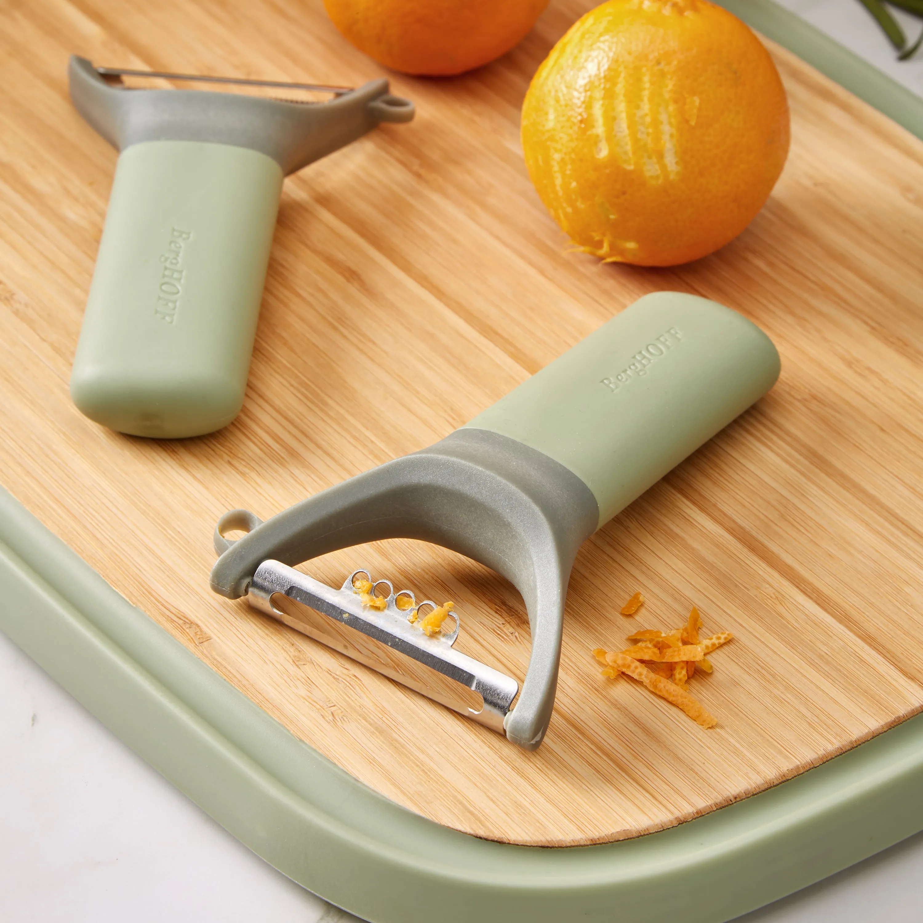 BergHOFF Balance Stainless Steel Y-Peeler with Zester 5", Recycled Material