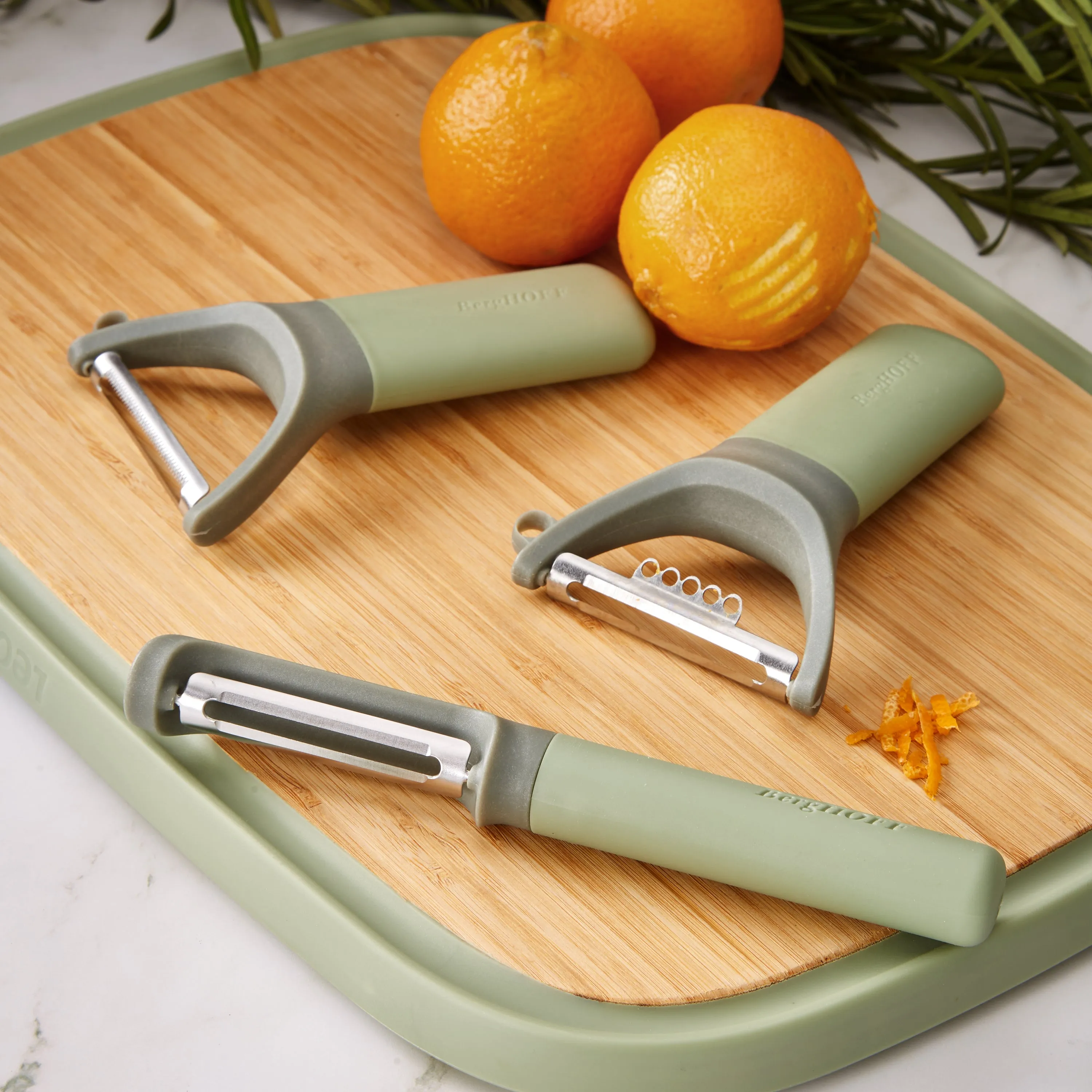 BergHOFF Balance Stainless Steel Y-Peeler with Zester 5", Recycled Material