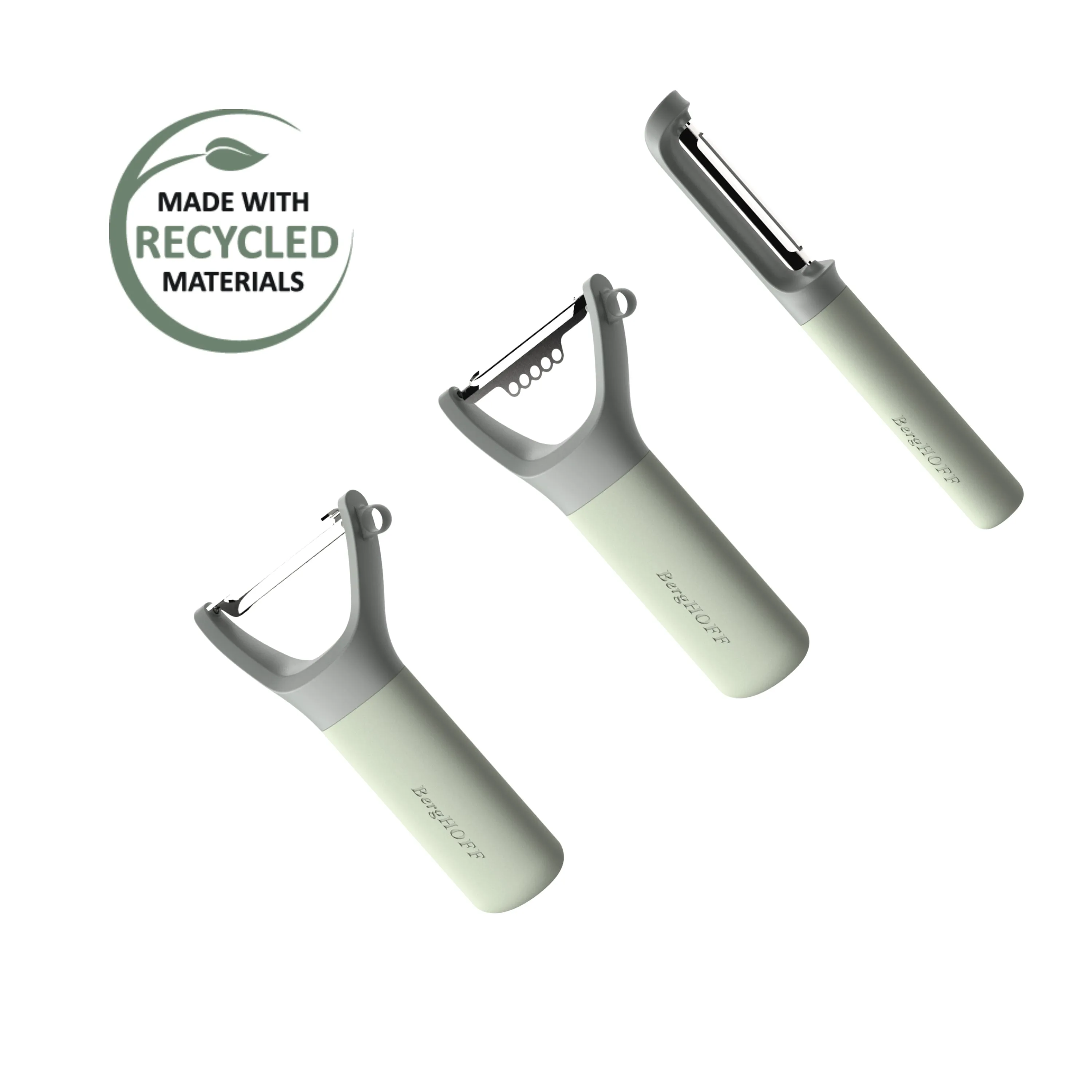 BergHOFF Balance Stainless Steel Y-Peeler with Zester 5", Recycled Material