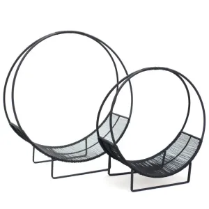 Black Circular Log Holders