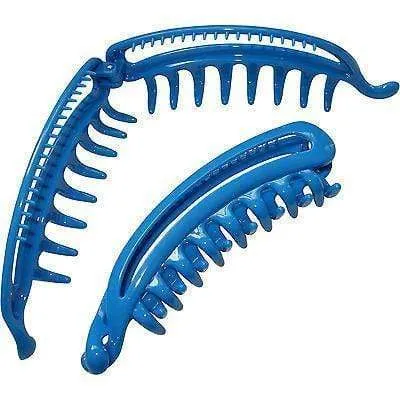 Blue Hair Claw Banana Clip Comb Clamp Grip Grasp Clasp Girls Ladies Accessories